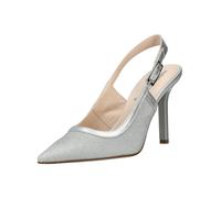 High-Heel-Pumps NERO GIARDINI "Nero Giardini Pumps Leder/Textil", Damen, Gr. 38,5, silber, Leder, Textil, Schuhe (68230257-38,5) silber