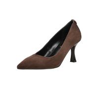 High-Heel-Pumps NERO GIARDINI "Nero Giardini Pumps Veloursleder", Damen, Gr. 40, braun (dunkelbraun), Veloursleder, Schuhe (19451814-40) dunkelbraun