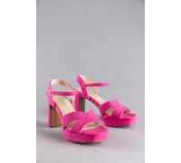 High-Heel-Sandalette ANISTON SHOES, Damen, Gr. 38, pink, Textil, Schuhe Riemchensandale Sandalette, Sommerschuh, Abendsandale, Plateau (11564115-38) pink