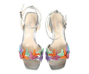 High-Heel-Sandalette BUFFALO "Buffalo Buffalo April", Damen, Gr. 40, silber, multi, Polyurethan, Schuhe (62292642-40) silber, multi