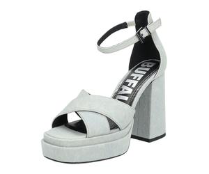 High-Heel-Sandalette BUFFALO "Buffalo Sandalen Textil", Damen, Gr. 42, blau, Textil, Schuhe (87217314-42) blau