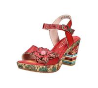 High-Heel-Sandalette LAURA VITA "LAURA VITA Sandalen Leder", Damen, Gr. 38, rot, Leder, Schuhe (69196345-38) rot