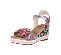 High-Heel-Sandalette LAURA VITA "LAURA VITA Sandalen Leder", Damen, Gr. 39, bunt (weiß, lila), Leder, Schuhe (67519948-39) weiß, lila