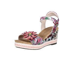 High-Heel-Sandalette LAURA VITA "LAURA VITA Sandalen Leder", Damen, Gr. 39, bunt (weiß, lila), Leder, Schuhe (67519948-39) weiß, lila