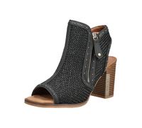 High-Heel-Sandalette MUSTANG SHOES "Mustang Shoes Sandalen Lederimitat/Textil", Damen, Gr. 37, schwarz, Lederimitat, Textil, Schuhe (57782812-37) schwarz
