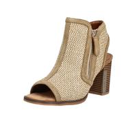 High-Heel-Sandalette MUSTANG SHOES "Mustang Shoes Sandalen Lederimitat/Textil", Damen, Gr. 39, beige, Lederimitat, Textil, Schuhe (97878833-39) beige