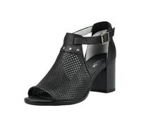 High-Heel-Sandalette NERO GIARDINI "Nero Giardini Sandalen Leder", Damen, Gr. 36, schwarz, Leder, Schuhe (36806565-36) schwarz