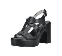 High-Heel-Sandalette NERO GIARDINI "Nero Giardini Sandalen Leder", Damen, Gr. 37, schwarz, Leder, Schuhe (27796005-37) schwarz