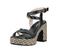 High-Heel-Sandalette NERO GIARDINI "Nero Giardini Sandalen Leder", Damen, Gr. 38, schwarz, Leder, Schuhe (69279034-38) schwarz