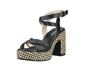 High-Heel-Sandalette NERO GIARDINI "Nero Giardini Sandalen Leder", Damen, Gr. 39, Leder, schwarz, Schuhe (69279034-39) schwarz