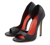 High-Heel-Sandalette "Peeptoe Pumps mit hohem Absatz", Damen, Gr. 39, schwarz, Obermaterial: 100% Polyurethan. Decksohle: 100% Lederimitat. Futter: 100% Polyurethan. Laufsohle: 100% Synthetik, LASCANA