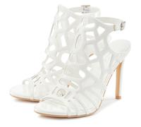 High-Heel-Sandalette "Sandalette mit Cut-Outs", Damen, Gr. 39, weiß, Obermaterial: 100% Polyurethan. Decksohle: 100% Lederimitat. Futter: 100% Polyurethan. Laufsohle: 100% Synthetik, LASCANA BELLE AFF