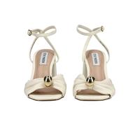 High-Heel-Sandalette STEVE MADDEN "STEVE MADDEN Sandalen Leder", Damen, Gr. 39, ivory, Leder, Schuhe (63722402-39) ivory