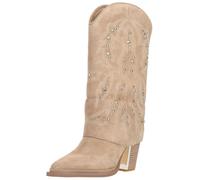 High-Heel-Stiefel ALMA EN PENA "ALMA EN PENA Stiefel Veloursleder", Damen, Gr. 37, beige, Veloursleder, Schuhe (29035838-37) beige