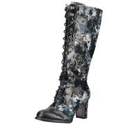 High-Heel-Stiefel LAURA VITA "LAURA VITA Stiefel Leder/Textil", Damen, Gr. 41, bunt (schwarz), Leder, Textil, Schuhe (77139150-41) schwarz