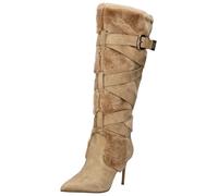 High-Heel-Stiefel STEVE MADDEN "STEVE MADDEN Stiefel Leder/Textil", Damen, Gr. 39, tan, Leder, Textil, Schuhe (78564919-39) tan