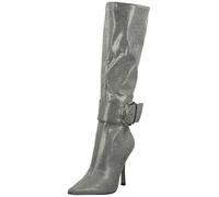 High-Heel-Stiefel STEVE MADDEN "STEVE MADDEN Stiefel Lederimitat", Damen, Gr. 38, silber, Lederimitat, Schuhe (91289139-38) silber