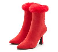 High-Heel-Stiefelette "Ankleboots mit Reißverschluss", Damen, Gr. 43, rot, Obermaterial: 100% Textilmaterial. Decksohle: 100% Lederimitat. Futter: 100% Textilmaterial. Laufsohle: 100% Synthetik, LASCA