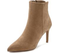 High-Heel-Stiefelette beige 40 Textil