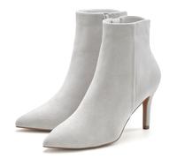 High-Heel-Stiefelette LASCANA Gr. 39, grau (hellgrau) Damen Schuhe (56362518-39) hellgrau