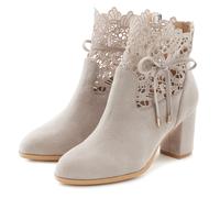 High-Heel-Stiefelette LASCANA "Sommerstiefelette", Damen, Gr. 39, grau, Obermaterial: 100% Textilmaterial. Decksohle: 100% Lederimitat. Futter: 100% Textilmaterial. Laufsohle: 100% Synthetik, unifarbe