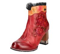 High-Heel-Stiefelette LAURA VITA "LAURA VITA Stiefelette Leder", Damen, Gr. 37, rot, Leder, Schuhe High-Heel-Stiefelette (62525653-37)