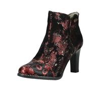 High-Heel-Stiefelette LAURA VITA "LAURA VITA Stiefelette Leder", Damen, Gr. 37, rot (schwarz, rot), Leder, casual, Schuhe (69706347-37) schwarz, rot
