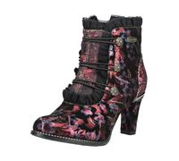 High-Heel-Stiefelette LAURA VITA "LAURA VITA Stiefelette Leder/Textil", Damen, Gr. 38, burgundy, Leder, Textil, Schuhe (43985764-38) burgundy