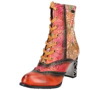 High-Heel-Stiefelette LAURA VITA "LAURA VITA Stiefelette Leder/Textil", Damen, Gr. 39, camel, Leder, Textil, Schuhe High-Heel-Stiefelette (93617111-39)