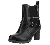 High-Heel-Stiefelette MUSTANG SHOES "Mustang Shoes Stiefelette Lederimitat", Damen, Gr. 37, schwarz, Lederimitat, Schuhe (37365917-37) schwarz