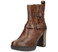 High-Heel-Stiefelette MUSTANG SHOES "Mustang Shoes Stiefelette Lederimitat/Textil", Damen, Gr. 36, braun, Lederimitat, Textil, Schuhe (45937931-36) braun