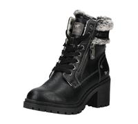 High-Heel-Stiefelette MUSTANG SHOES "Mustang Shoes Stiefelette Lederimitat/Textil", Damen, Gr. 38, schwarz, Lederimitat, Textil, Schuhe (27154063-38) schwarz