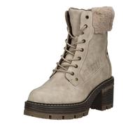 High-Heel-Stiefelette MUSTANG SHOES "Mustang Shoes Stiefelette Lederimitat/Textil", Damen, Gr. 42, beige (taupe), Lederimitat, Textil, Schuhe (60966852-42) taupe