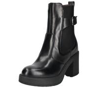 High-Heel-Stiefelette NERO GIARDINI "Nero Giardini Stiefelette Leder/Textil", Damen, Gr. 39, schwarz, Leder, Textil, Schuhe (68451852-39) schwarz