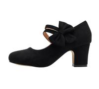 High Heels Dirndl Schuhe Trachtenschuhe Damen Absatzschuhe Elegant und Bequem Pumps mit Riemchen Blockabsatz Absatz Breite Füße Festliche Hohem Hineinschlüpfen Hochzeitsschuhe für Oktoberfest Party