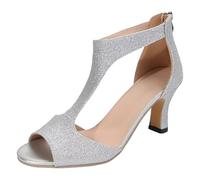 High Heels Sandaletten Damen Mit Absatz, Sandalen Peep Toe Modische Römersandalen Casual Stöckelschuhe Atmungsaktive Outdoorsandale Elegant Bequem Absatzschuhe Sommer Tanzschuhe