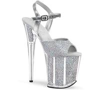 High Heels Sexy 20CM Feiner Absatz Walking Damen Sandalen,Silver-41