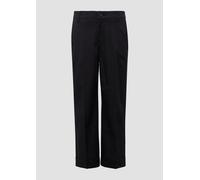 s.Oliver High-Rise-Culotte aus Baumwollstretch mit Bügelfalten schwarz 44