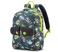 High Sierra Chiqui Rucksack-Reisetasche mit gepolsterter Tablet-H lle, Zubeh rtasche und reflektierenden Riemen, Dino Dig/Mercury