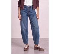 Loose-fit-Jeans STREET ONE, Damen, Gr. 34, Länge 30, blau (medium blau washed), Jeans, 82% Baumwolle, 15% Polyester, 3% Elasthan, unifarben, lang, Jeans, 5-Pocket-Style (65641516-34) medium blau washe
