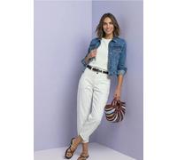 Loose-fit-Jeans STREET ONE, Damen, Gr. 26, Länge 28, sanftes weiß washed, Jeans, 55% Baumwolle, 21% Polyester, 14% Lyocell, 9% Viskose, 1% Elasthan, unifarben, knöchelfrei, Jeans, im Loose Fit (398960