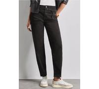 Street One High Waist Barrel Leg Jeans im Loose Fit Brown Washed 32