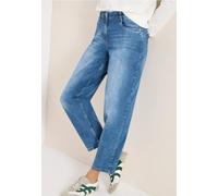 Cecil Damen High Waist Barrel Leg Jeans im Loose Fit in Blau, Gr: 28