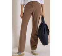 Cordhose CECIL, Damen, Gr. 27, Länge 30, braun (earthy taupe), Cord, 98% Baumwolle, 2% Elasthan, unifarben, slim fit lang, Hosen Cordhose, 5-Pocket-Style (79632525-27) earthy taupe