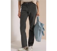 Cordhose CECIL, Damen, Gr. 31, Länge 32, grau (easy khaki), Cord, 98% Baumwolle, 2% Elasthan, unifarben, slim fit lang, Hosen Cordhose, 5-Pocket-Style (99401000-31) easy khaki