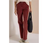 Cordhose CECIL, Damen, Gr. 34, Länge 32, schwarz russet rot, Cord, 98% Baumwolle, 2% Elasthan, unifarben, slim fit lang, Hosen Cordhose, 5-Pocket-Style (88154044-34) schwarz russet rot