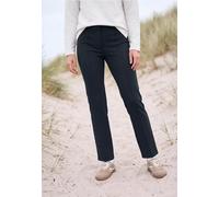 Bootcuthose CECIL "Style Toronto", Damen, Gr. S (38), Länge 30, urban dunkelblau, Web, Obermaterial: 65% Viskose, 27% Polyamid, 8% Elasthan, unifarben, slim fit lang, Hosen, im Slim Fit / Stretch-Visk