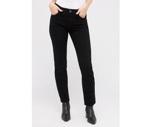 High-waist-Jeans ANGELS "DOLLY", Damen, Gr. 38, Länge 32, schwarz (jetschwarz), Denim/Jeans, Obermaterial: 78% Baumwolle, 21% Polyester, 1% Elasthan, unifarben, straight fit lang, Jeans High-Waist-Jea