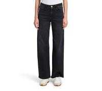 High-waist-Jeans BETTY & CO "Betty & Co Damen High Waisted-Jeans mit weitem Bein", Damen, Gr. 40, Normalgrößen, blau (dunkelgrau denim), Obermaterial: 94% Baumwolle, 5% Polyester, 1% Elasthan., casual