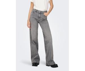 High-waist-Jeans JDY "JDYFELINA-FINA HW WIDE JNS LT GREY DNM", Damen, Gr. XL (42), Länge 30, light grau denim, Denim/Jeans, Obermaterial: 98% Baumwolle, 2% Elasthan, unifarben, Jeans High-Waist-Jeans